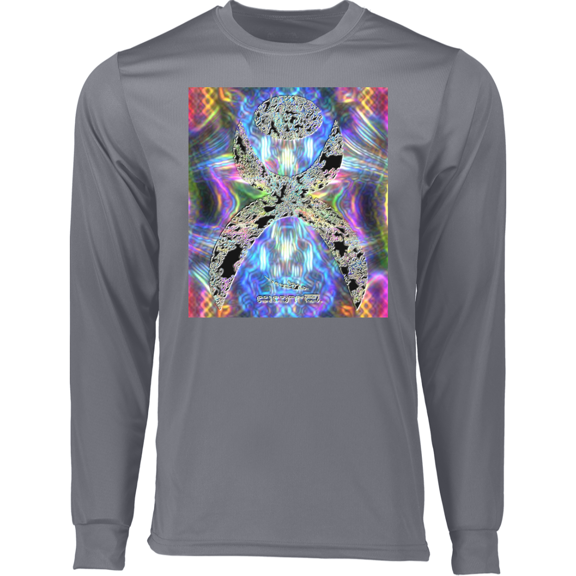 GLYPHIC EN HALTED PHASE PLASMATIC NEON - 788 Long Sleeve Moisture-Wicking Tee - 6 COLORS -