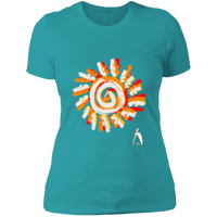 Thumbnail for PAINTED SUN WITH BIG STEPPIN GLYPHIC - NL3900 Ladies' Boyfriend T-Shirt - 12 COLORS -