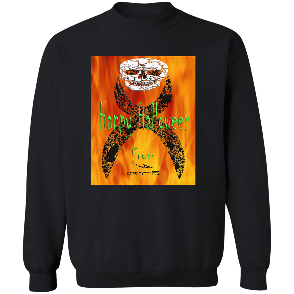 OOTO - TRICK OR TREAT GLYPHIC EN HALTED PHASE - 1 G180 Crewneck Pullover Sweatshirt