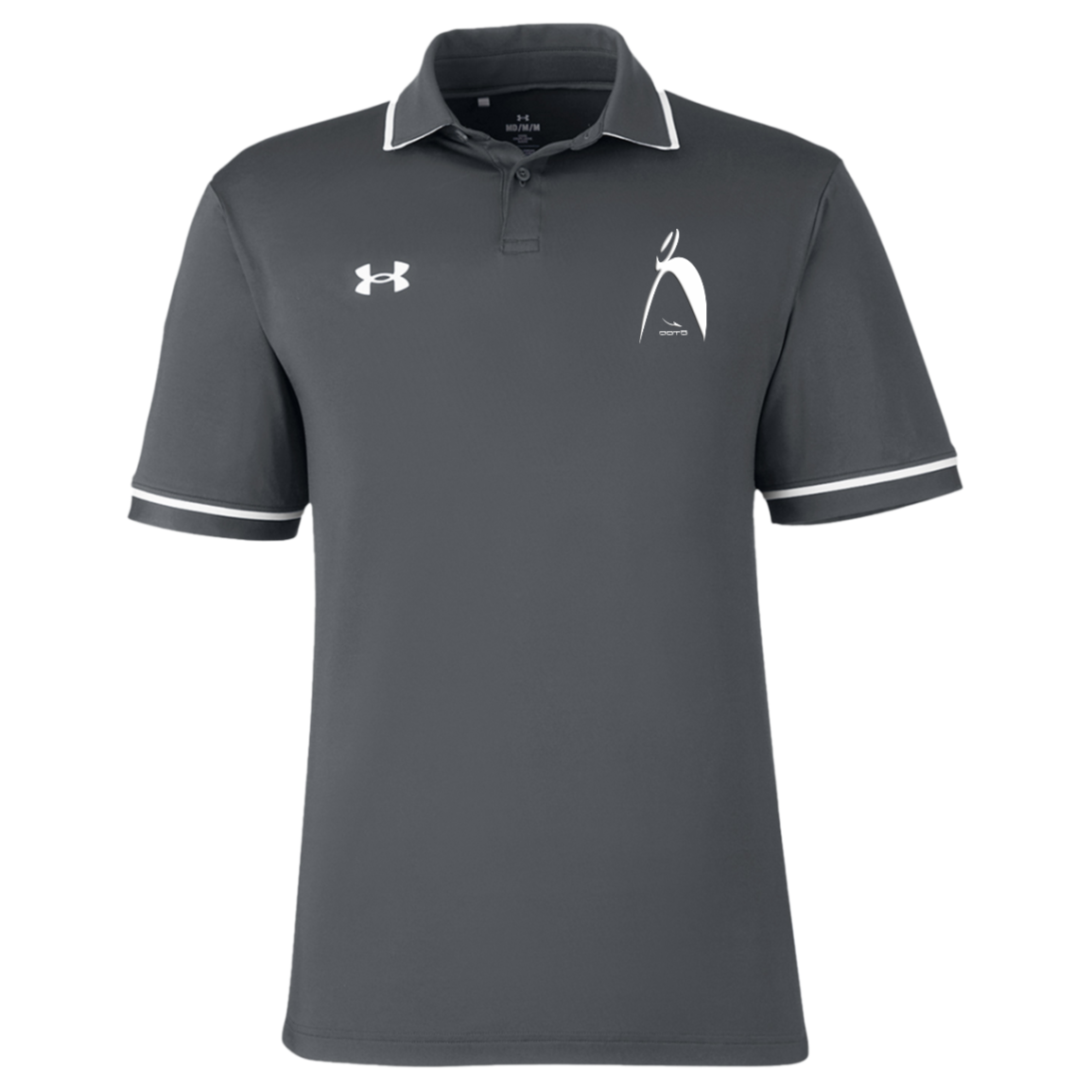 OOTO - BIG STEPPIN GLYPHIC - WT SM 1376904 Under Armour Mens Tipped Team Polo - 7 COLORS -