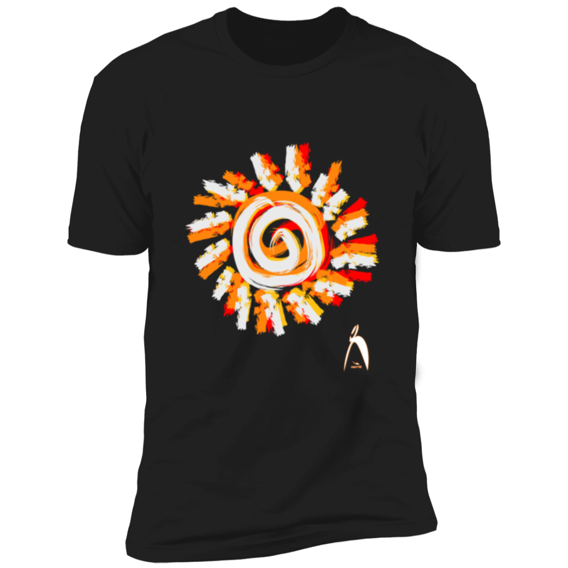 PAINTED SUN WITH BIG STEPPIN GLYPHIC - NL3600 Premium Short Sleeve T-Shirt - 8 COLORS -