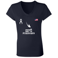 Thumbnail for OOTO - T - PUERTO RICO - B6005 Ladies' Jersey V-Neck T-Shirt - 6 COLORS -