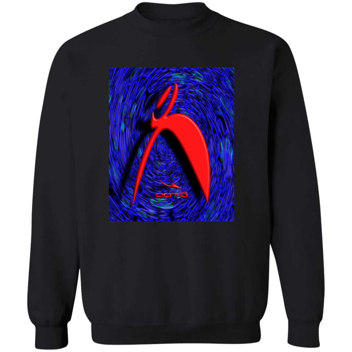 OOTO - BIG STEPPIN GLYPHIC AND SHADOW 3D EFFECT EN PLASMATIVERSE - G180 Crewneck Pullover Sweatshirt - 2 COLORS -