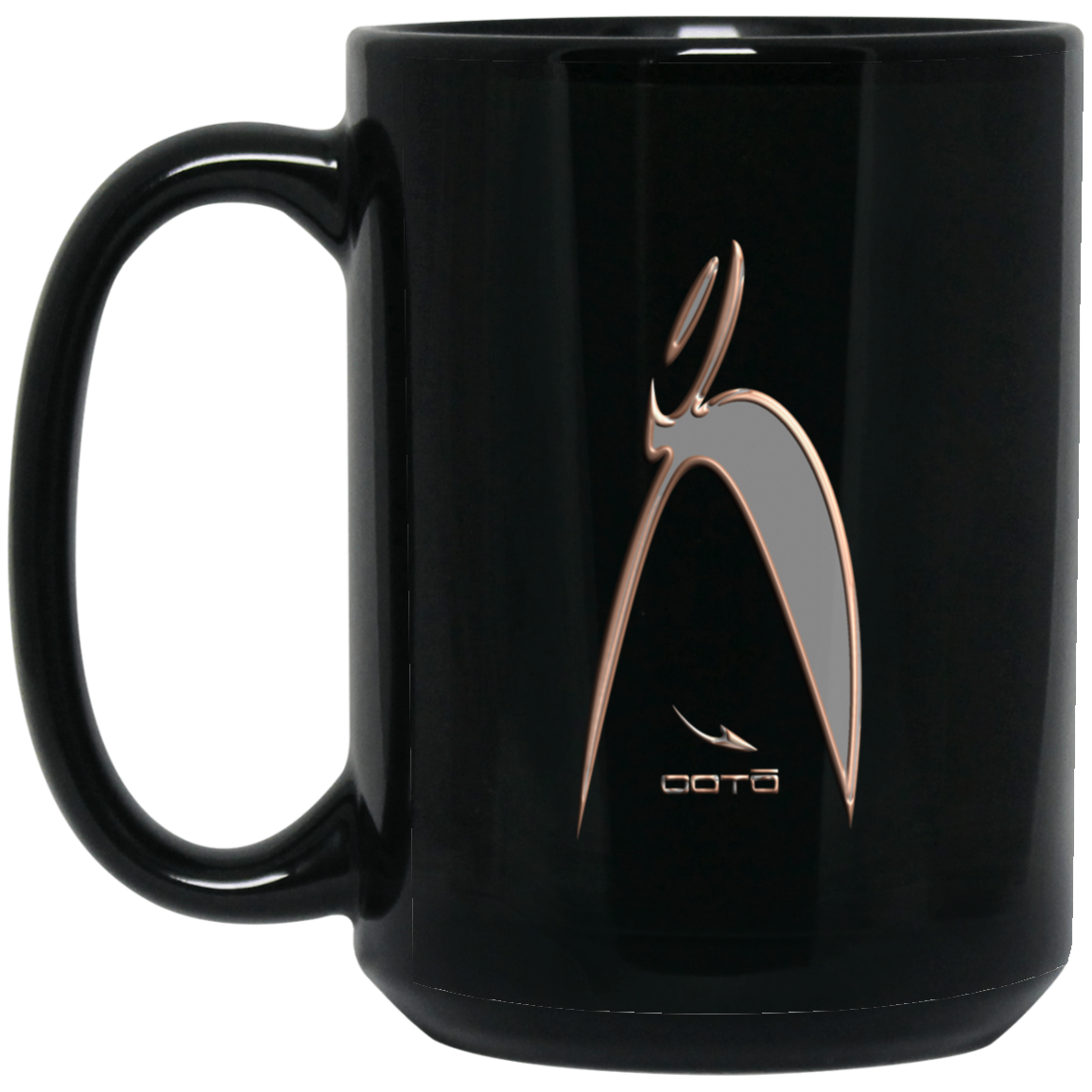 OOTO - BIG STEPPIN GLYPHIC EN SILVER 1 COPPER CLAD - BM15OZ 15 oz. Black Mug - 1 COLOR -