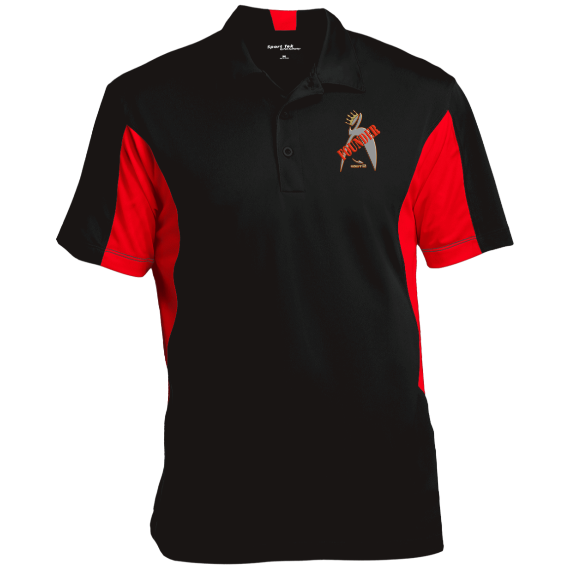 ITEM 6.) FOUNDER - CROWNED BIG STEPPIN GLYPHIC - ST655 Men's Colorblock Performance Polo - Men XS THRU 6XL - 1 COLOR -