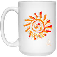 Thumbnail for OOTO - PAINTED SUN WITH BIG STEPPIN GLYPHIC - 21504 15oz White Mug - 1 COLOR -