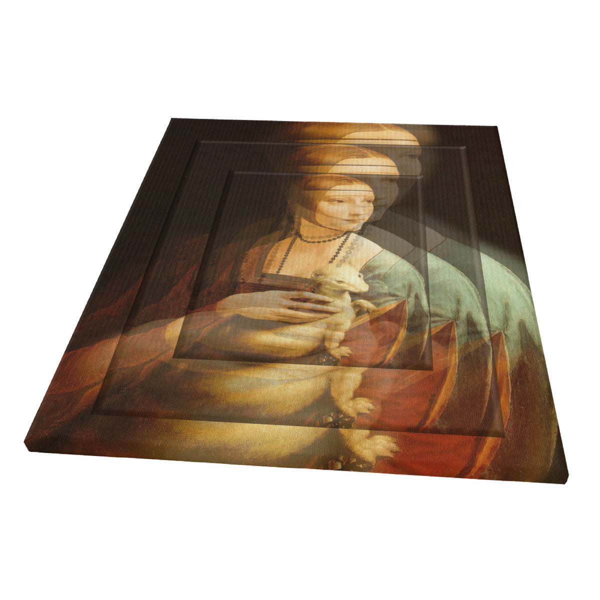 OOTO - LEONARDO DAVINCI Lady with an Ermine - HC_C29 Canvas with Mounting Brackets 20"x24" (vertical) - 1 SIZE -