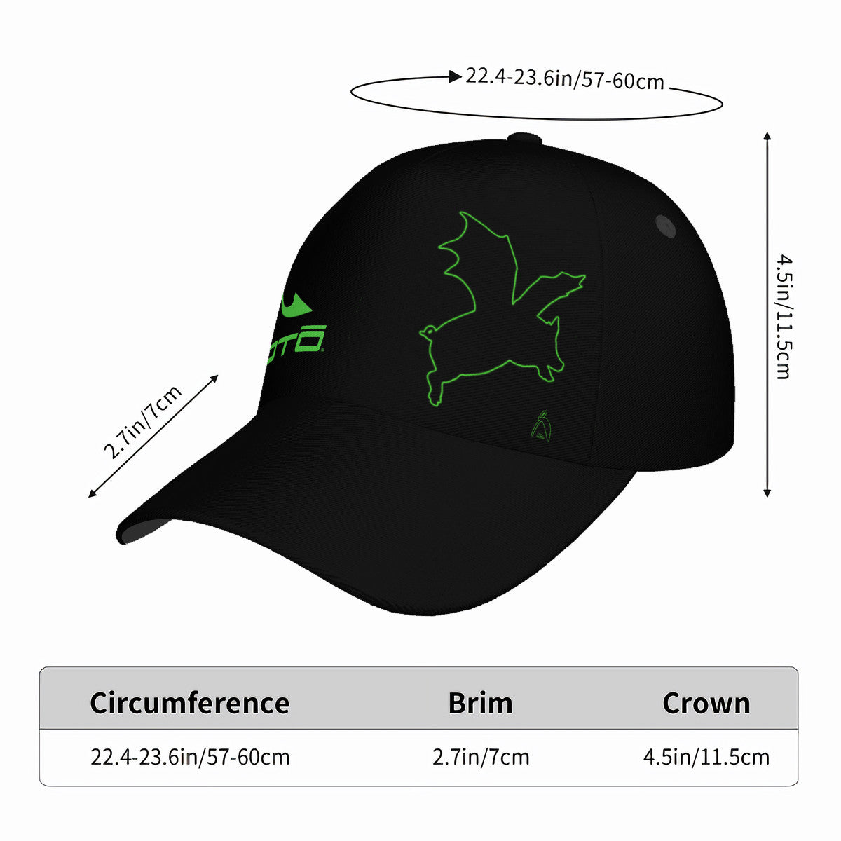 OOTO - THE DREADED PIG BAT (WILBUR STRIKES) - HC_T9 Curved Brim Baseball Cap - 1 COLOR -