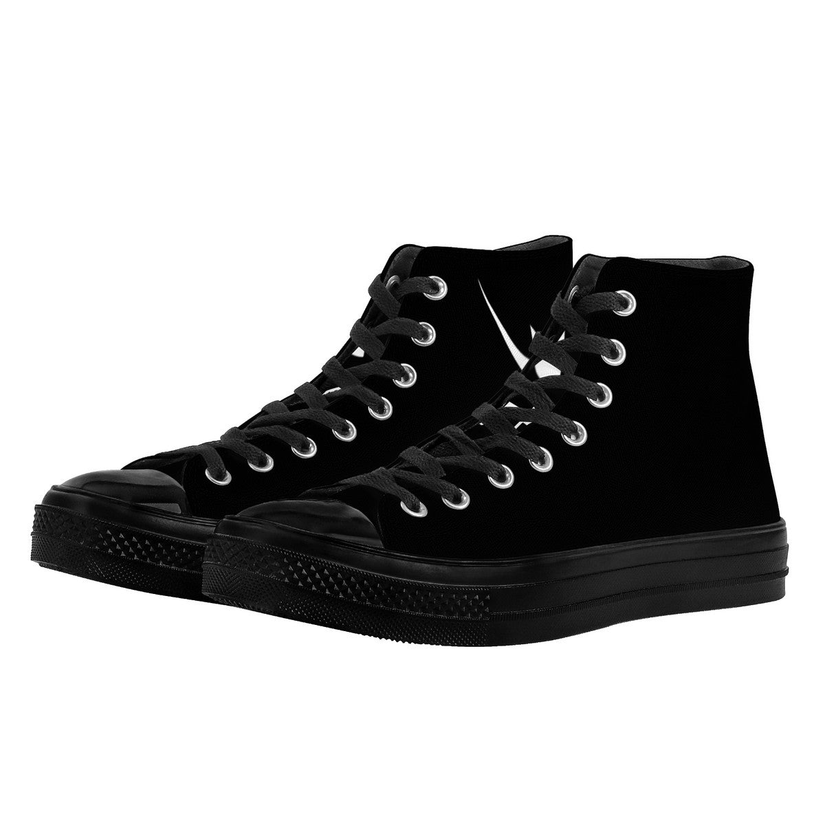 OOTO - DASH EN STRETCH ON BLACK - SF_D71 High Top Canvas Shoes - Black sole - Mens & Women - 1 COLOR -