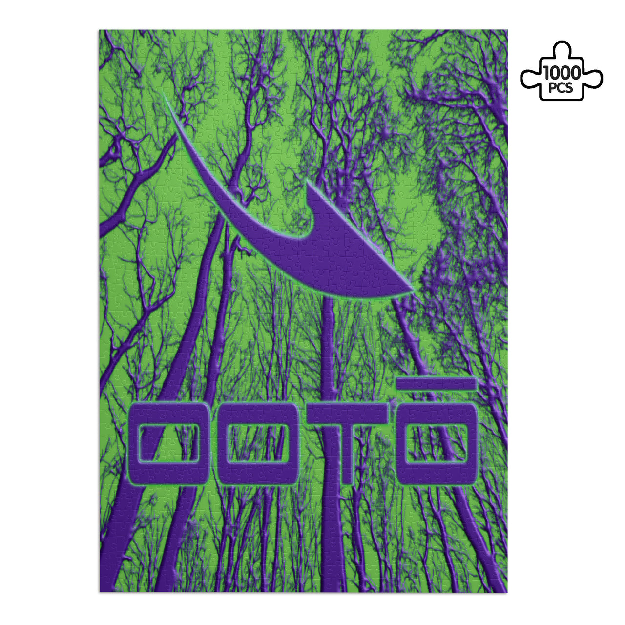 OOTO - DASH EN EERIE TREES PURPLE - PUZZLE_V1 Cardboard Jigsaw Puzzle (1000-Piece) -