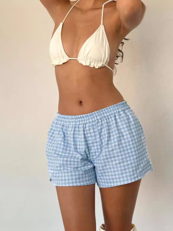 Loose elastic waist close-fitting Shorts - Beach or Everyday - K - 3 COLORS -