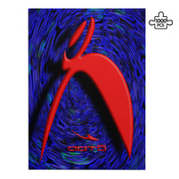 Thumbnail for OOTO - BIG STEPPIN GLYPHIC AND SHADOW 3D EFFECT EN PLASMATIVERSE - PUZZLE_V1 Cardboard Jigsaw Puzzle (1000-Piece) -