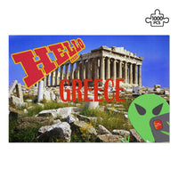 Thumbnail for OOTO - AL POSTCARD SELFIE - HELLO FROM GREECE - PUZZLE_H2 Chipboard Jigsaw Puzzle (1000-Piece) -