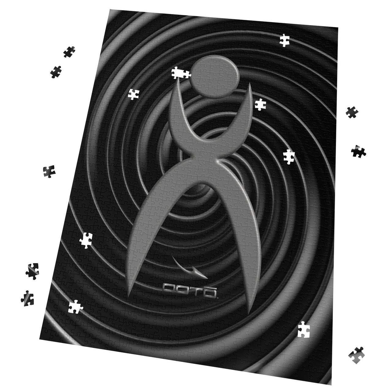 OOTO - GLYPHIC EN EPIC JORNEY BLACK SPACE - PUZZLE_V1 Cardboard Jigsaw Puzzle (1000-Piece) -