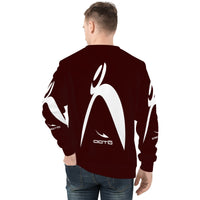 Thumbnail for OOTO - BIG STEPPIN GLYPHIC - WT/DKRD - D85 Men's All Over Print Sweatshirt - 1 COLOR -