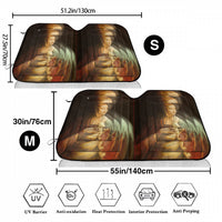 Thumbnail for OOTO - LEONARDO DAVINCI Lady with an Ermine / CIRCA 1490 - HC_T36 Car Windshield Sunshade (multi-size) - 2 SIZES - 1 COLOR -