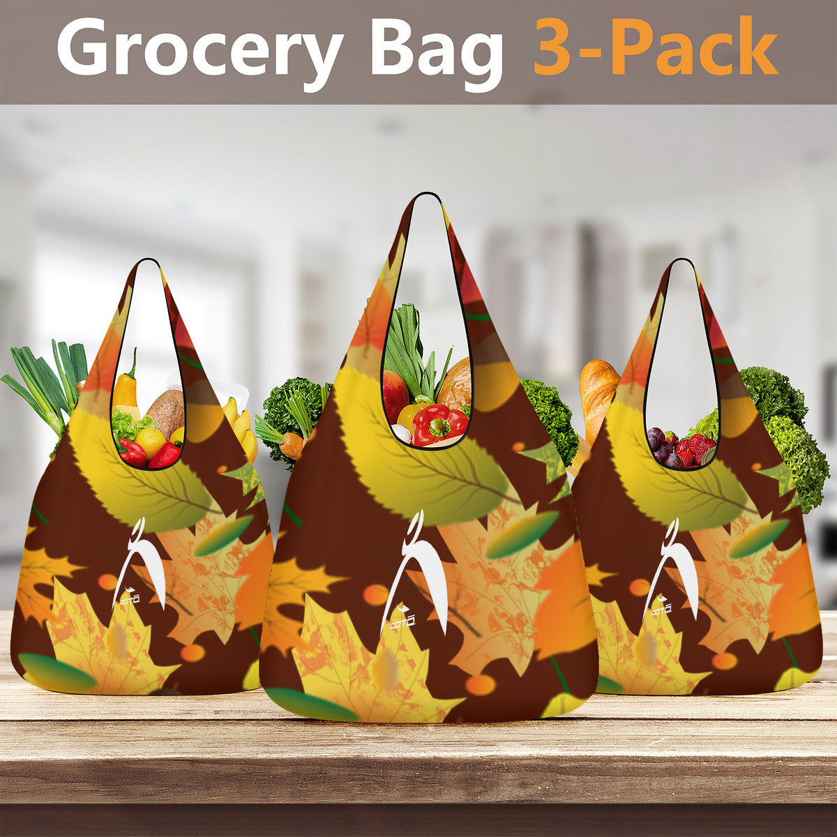 MO OCT NOV 2024 KO 3 Pcs Grocery Bags - 3 PCS. - 1 COLOR -