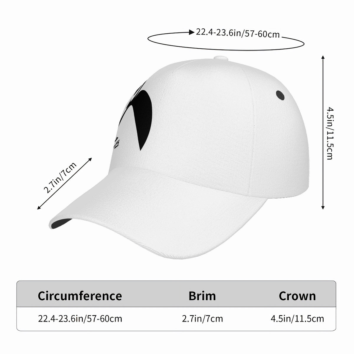 OOTO - BIG STEPPIN GLYPHIC STRETCHING EN BLACK OVER WHITE - C_T9 Curved Brim Baseball Cap - 1 COLOR -