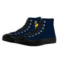 Thumbnail for STRETCHED BIG STEPPIN GLYPHIC EN MAIZE - SF_D71 High Top Canvas Shoes - Black soles - 1 COLOR -