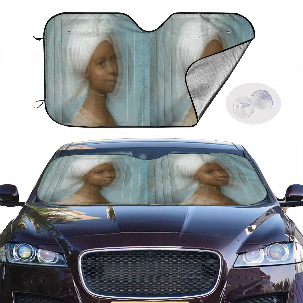 OOTO - YOUNG SWISS WOMAN X ARTIST UNKNOWN / CIRCA 1800 - HC_T36 Car Windshield Sunshade (multi-size) - 2 SIZES - 1 COLOR -