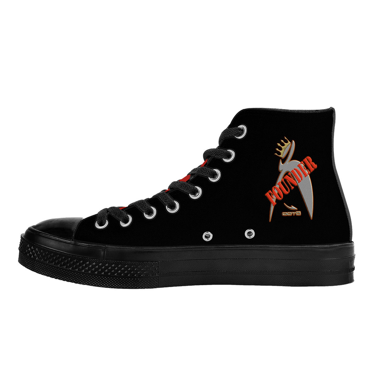 ITEM 24.) FOUNDER - CROWNED BIG STEPPIN GLYPHIC - SF_D71 High Top Canvas Shoes - Men sizes 5-11 or Women sizes 5-11 - 1 COLOR -