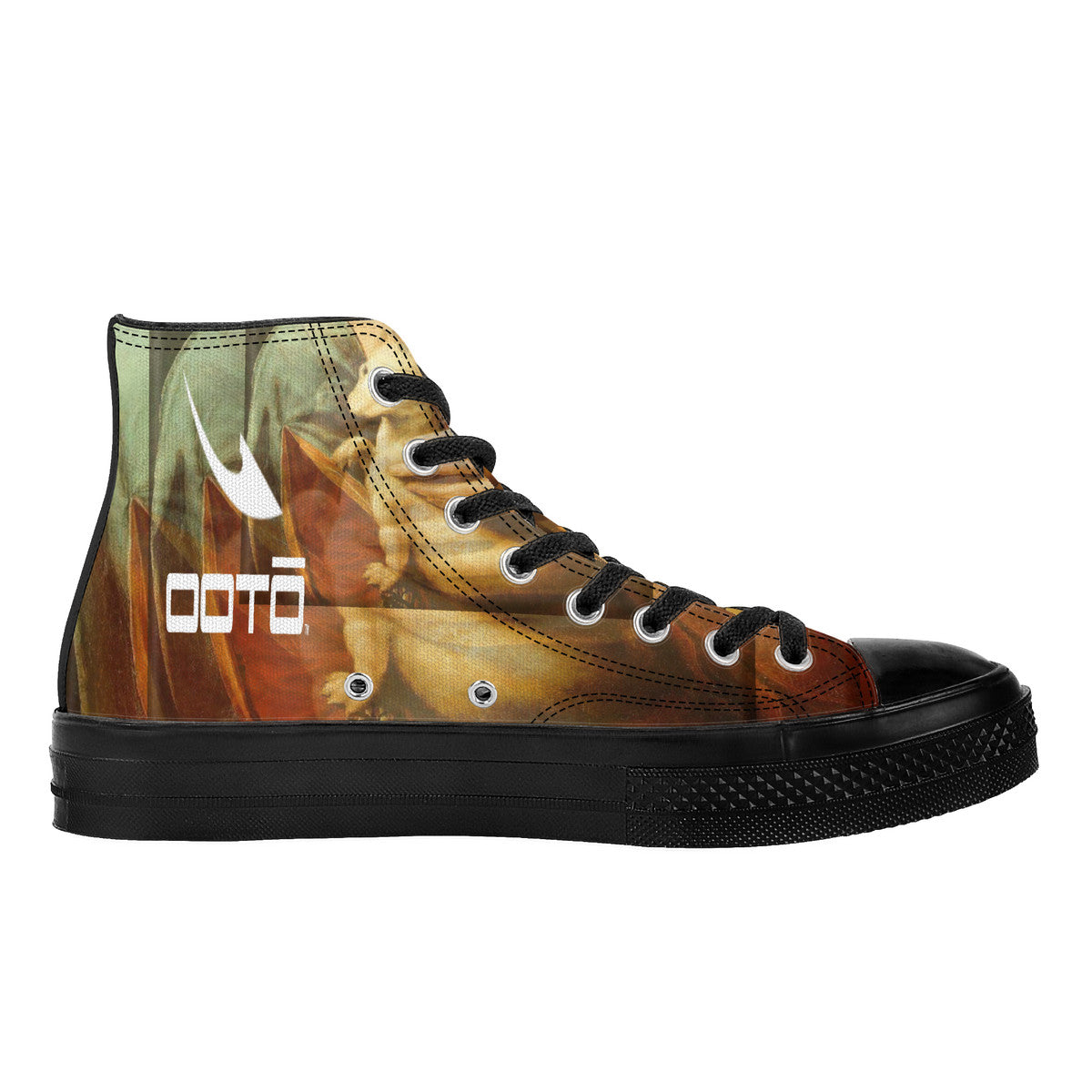 OOTO - LEONARDO DAVINCI Lady with an Ermine / CIRCA 1490 - SF_D71 High Top Canvas Shoes - Black sole - Mens & Women - 1 COLOR -