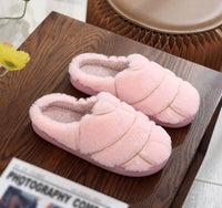 Thumbnail for Rabbit fur slippers for men and women, winter warm indoor slippers - EU SIZES - K - 2 COLORS -