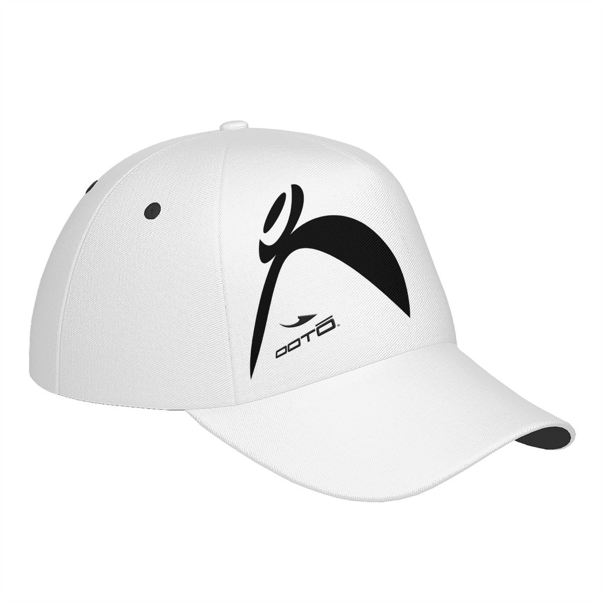 OOTO - BIG STEPPIN GLYPHIC STRETCHING EN BLACK OVER WHITE - C_T9 Curved Brim Baseball Cap - 1 COLOR -