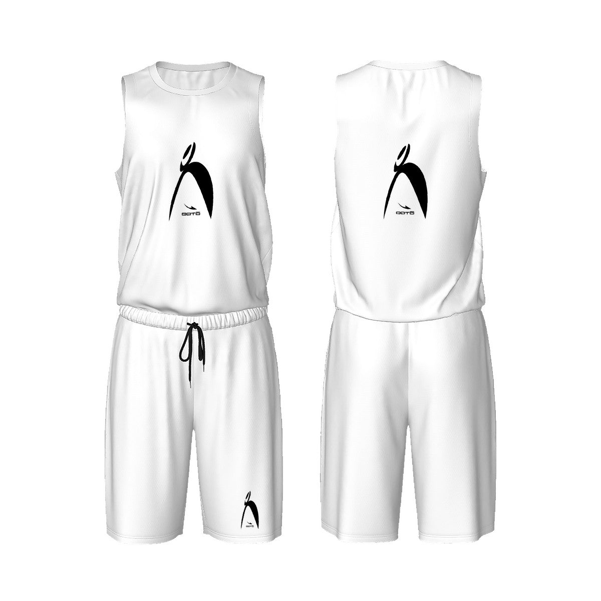 BIG STEPPIN GLYPHIC EN BLACK - Men’s Basketball Uniform Jersey Set - 2 PCS. - 1 COLOR -