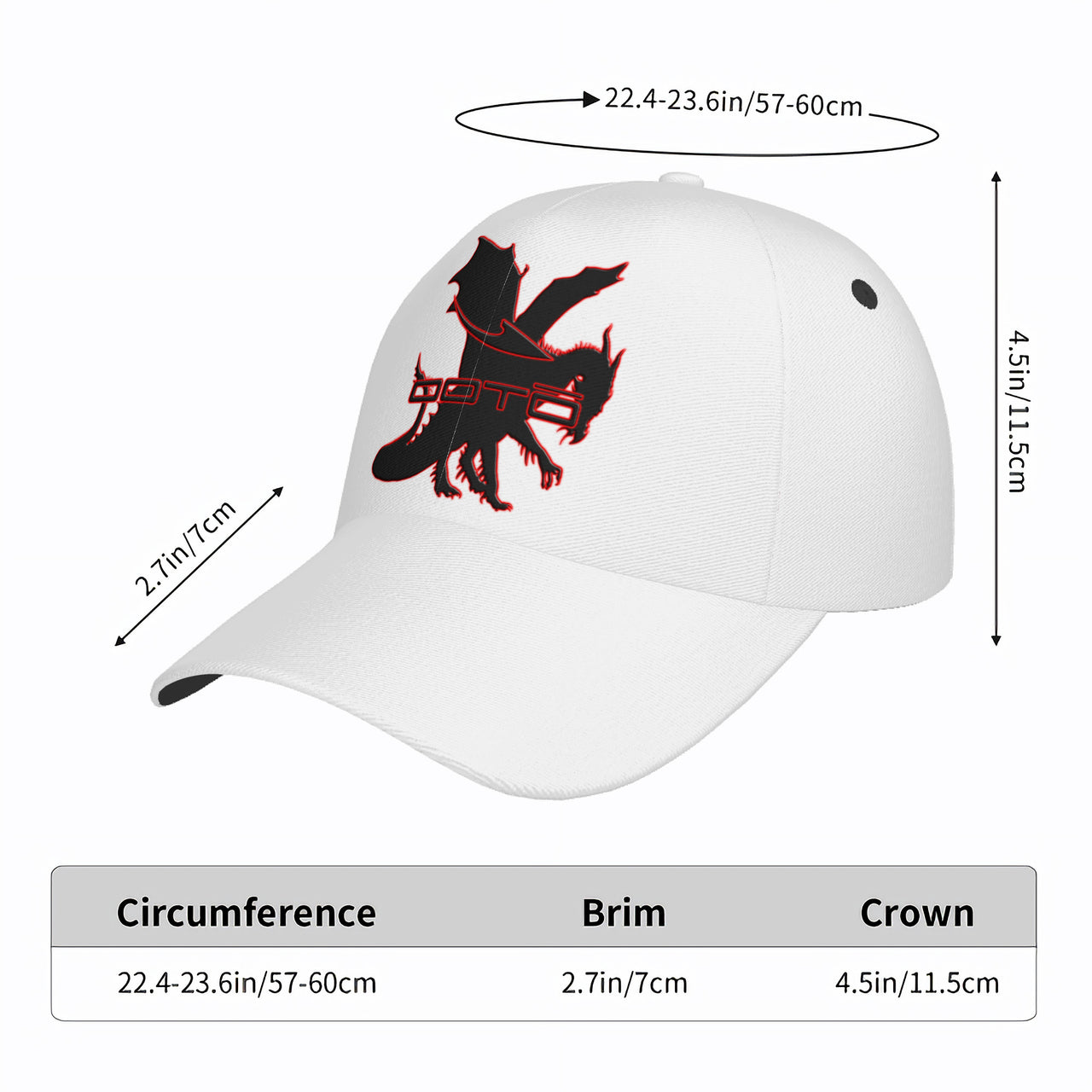 OOTO - DASH AND DRAGON - HC_T9 Curved Brim Baseball Cap - 1 COLOR -