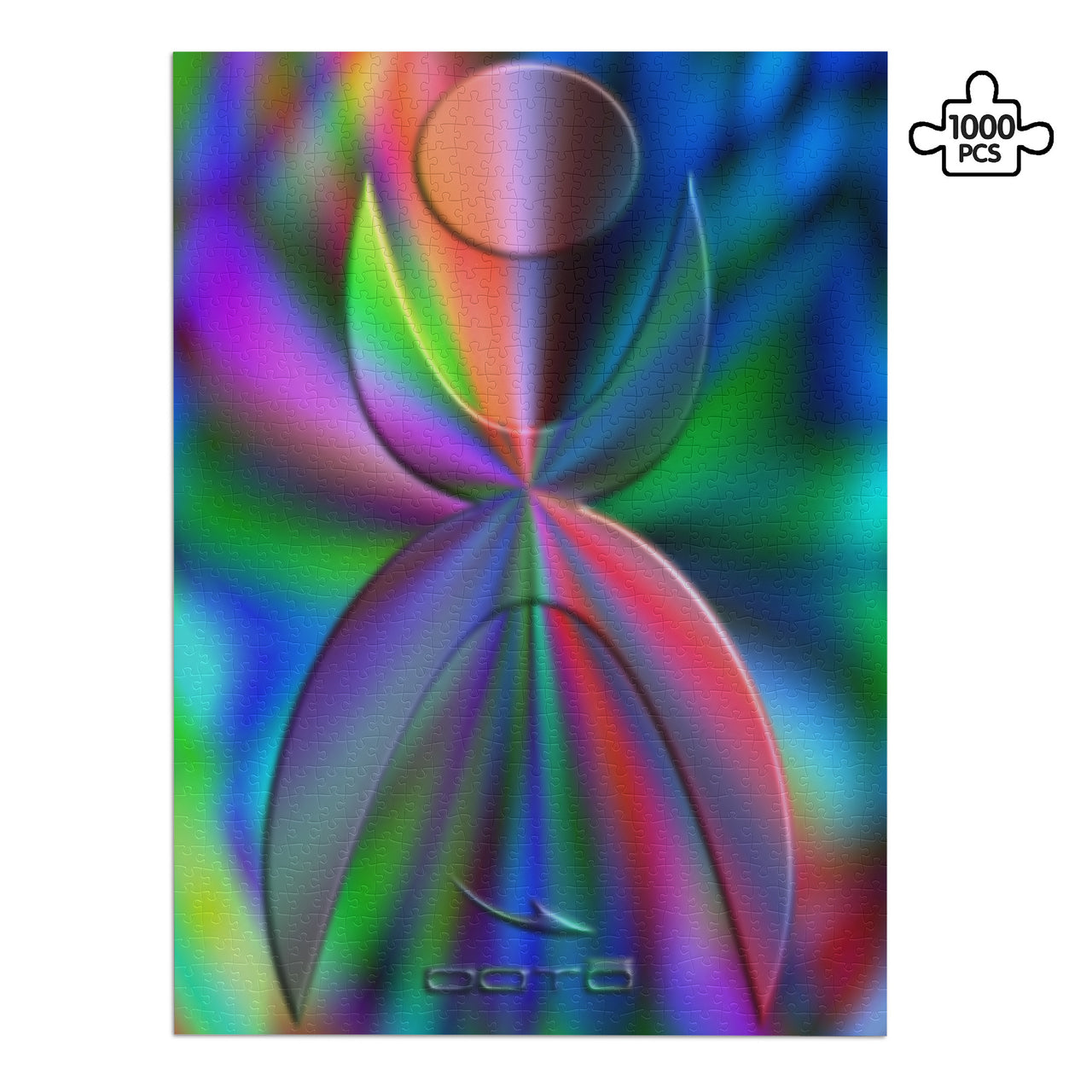 OOTO - GLYPHIC EN GLASS PRISMATIC - PUZZLE_V1 Cardboard Jigsaw Puzzle (1000-Piece) -