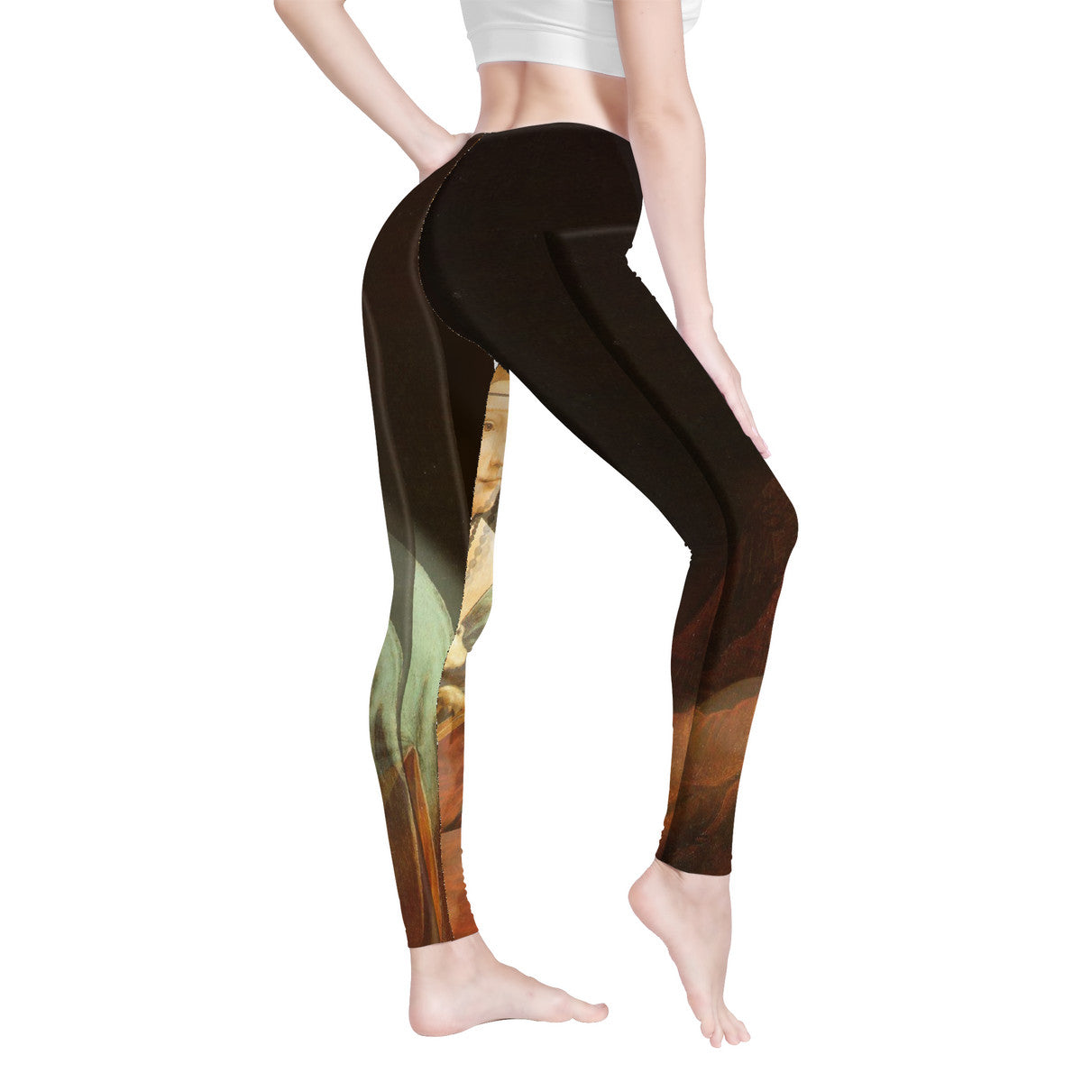 OOTO - LEONARDO DAVINCI Lady with an Ermine / CIRCA 1490 - D48 All-Over Print Yoga Leggings - 1 COLOR -