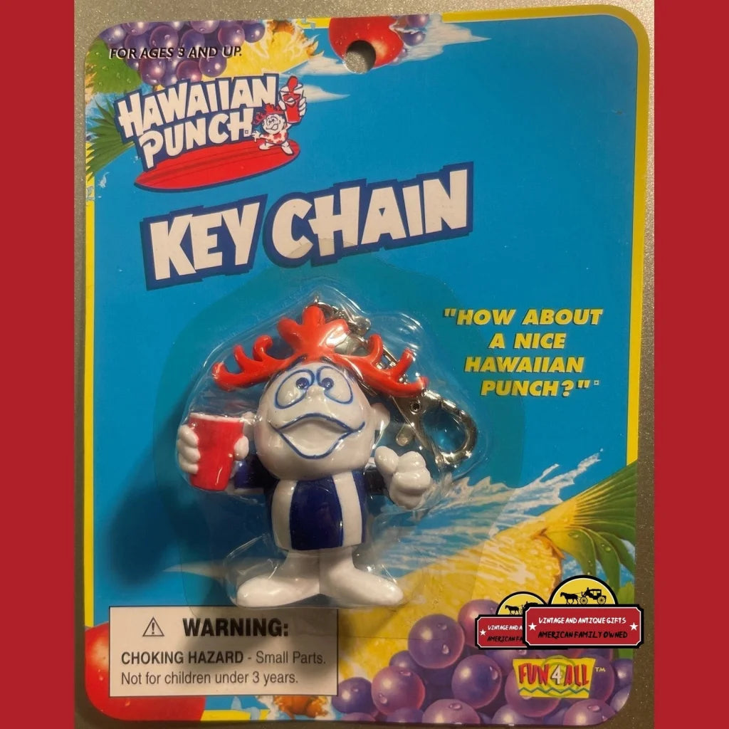 Vintage Hawaiian Punch Keychain Key Chain 1990s, Amazing Quality, Detail, and Unopened