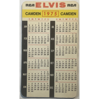 Thumbnail for Vintage 1975 Elvis Presley Card Calendar, RCA Records, Rock and Roll Memorabilia