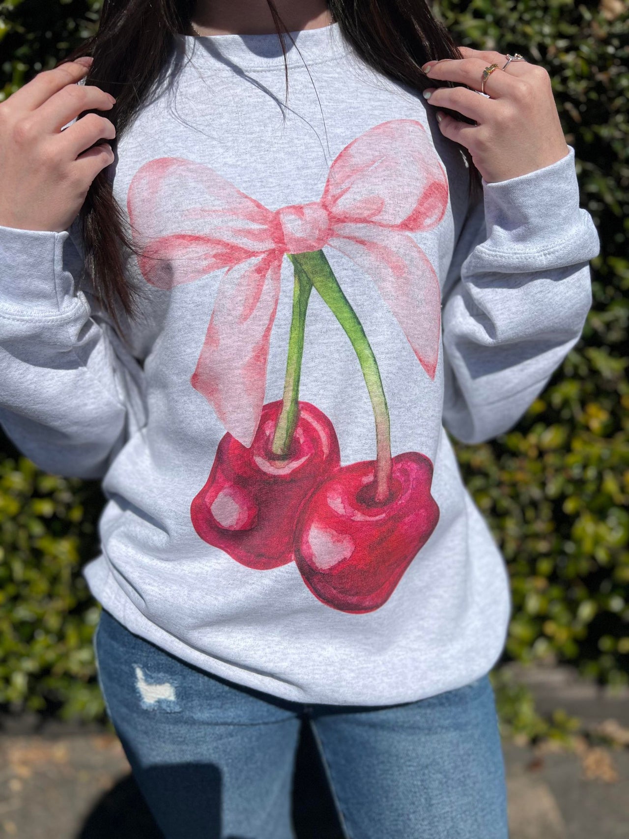 ASK - Cherry Coquette Sweatshirt - 1 COLOR -