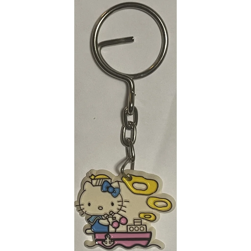 Rare 1976-1985 Hello Kitty Keychain, Unique Image and With Blue Bow!