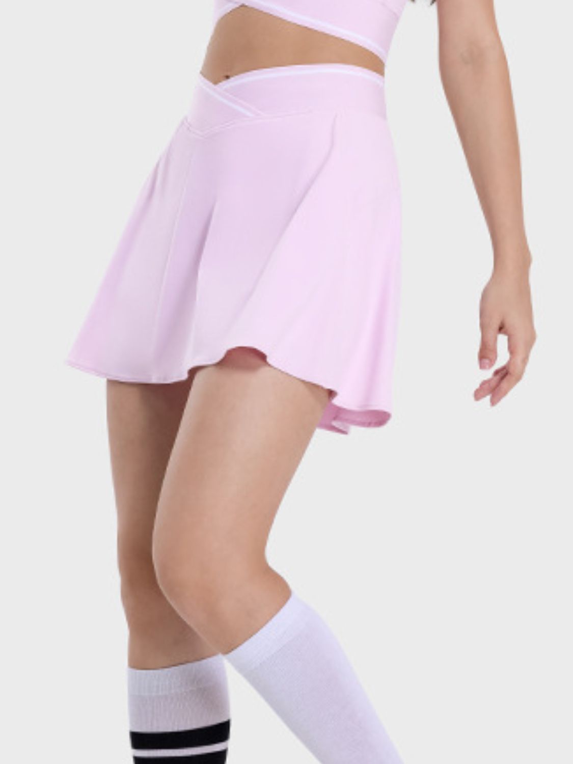 Pocketed Elastic Waist Active Skirt - T - 4 COLORS -