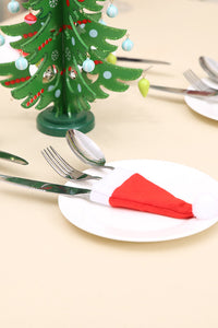 Thumbnail for 10-Pack Christmas Hat Shaped Cutlery Covers - 5