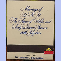 Thumbnail for Vintage Lady Diana, Prince Charles of Wales Wedding Matchbook, Unused 1981