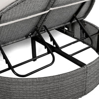 Thumbnail for Outdoor Sun Bed Patio 2-Person Daybed With Cushions and Pillows, Rattan Garden Reclining Chaise Lounge With Adjustable B