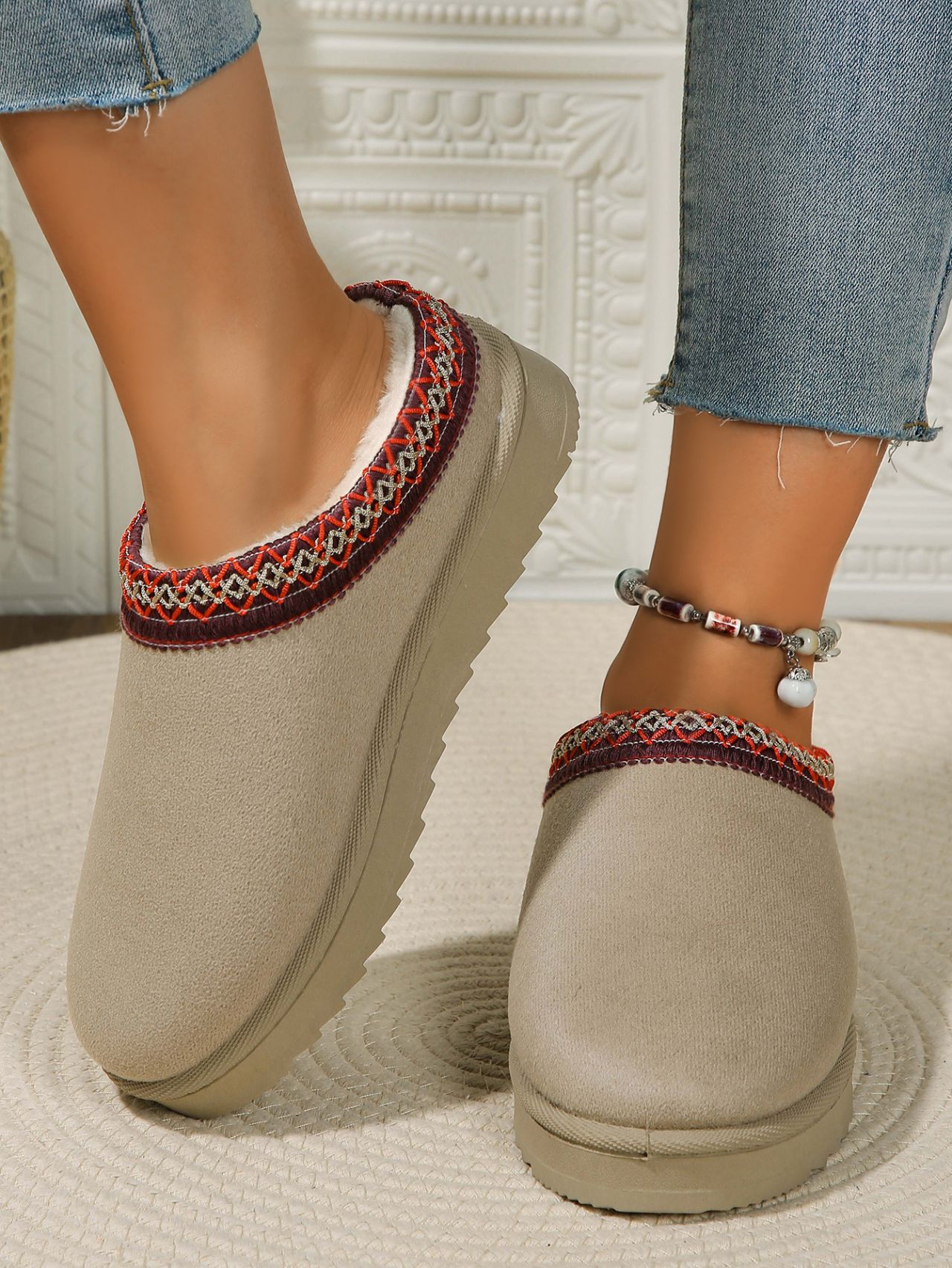 Round Toe Platform Slippers - T - 4 COLORS -