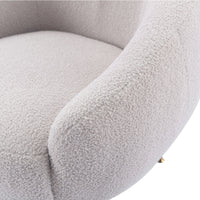 Thumbnail for Modern Comfy Leisure Accent Chair, Teddy Short Plush Particle Velvet Armchair With Ottoman for Living Room