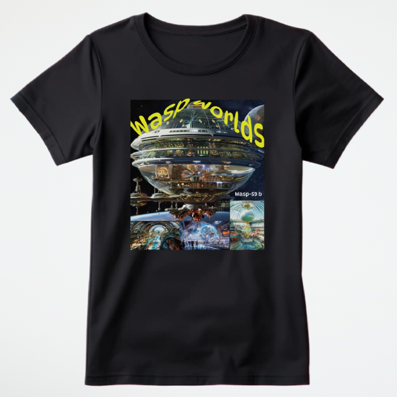 Wasp Worlds, Alien Amusement Park T-Shirt, Daily Spaceship - 2 COLORS -