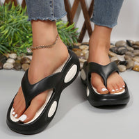 Thumbnail for Toe Post Wedge Sandals - T - 2 COLORS -