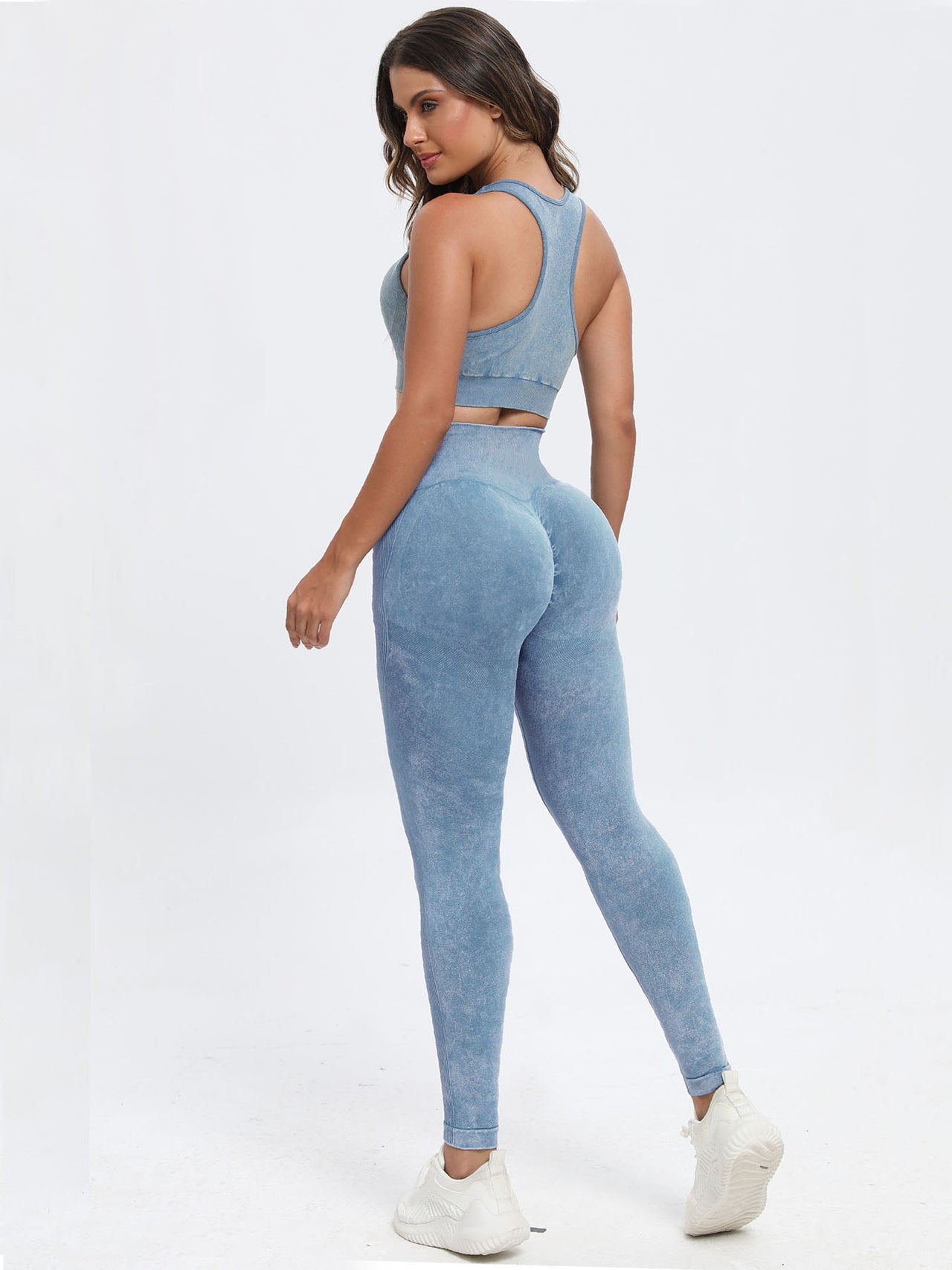 Scoop Neck Wide Strap Top and Leggings Active Set - 2 PCS. - T - 5 COLORS -