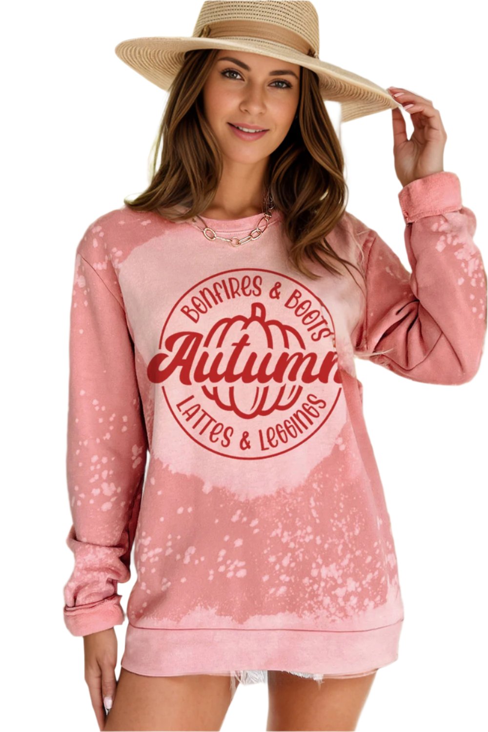 Letter Graphic Long Sleeve Sweatshirt - T - 1 COLOR -