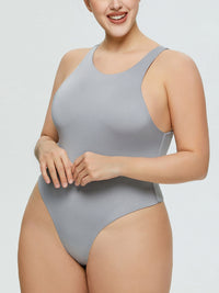 Thumbnail for Full Size Round Neck Wide Strap Bodysuit - SIZES S THRU 3XL - T - 8 COLORS -