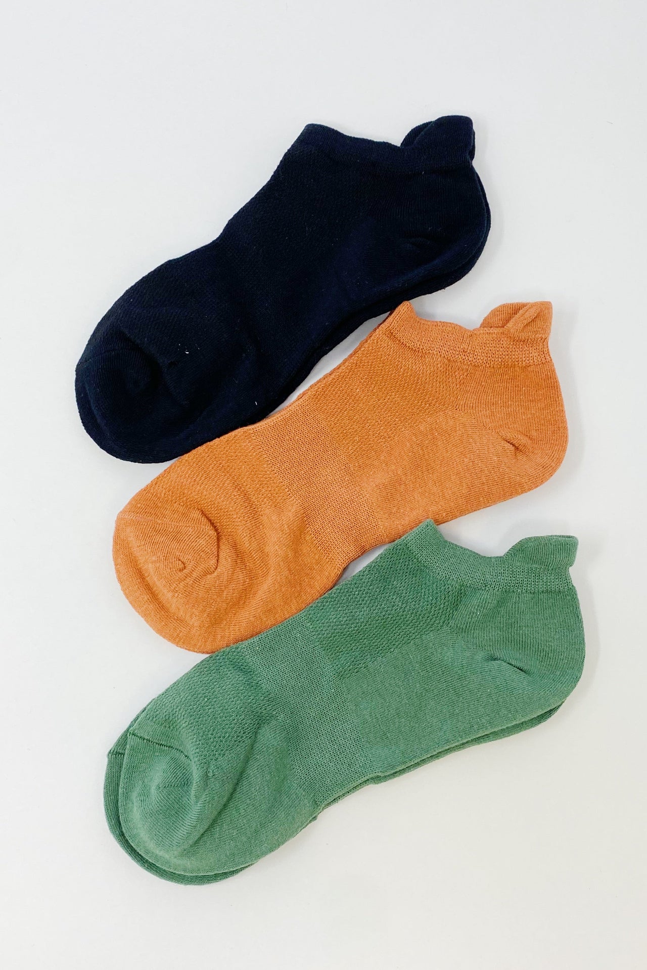 Color of Today Low Ankle Socks Set - 3 PAIRS - 2 COLOR COMBOS -