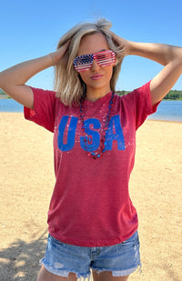 Thumbnail for ASK - USA - Bleached Tee - 1 COLOR -