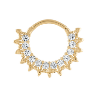 Thumbnail for Zahav - 10K Solid Gold Septum Clicker With CZ -